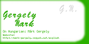 gergely mark business card